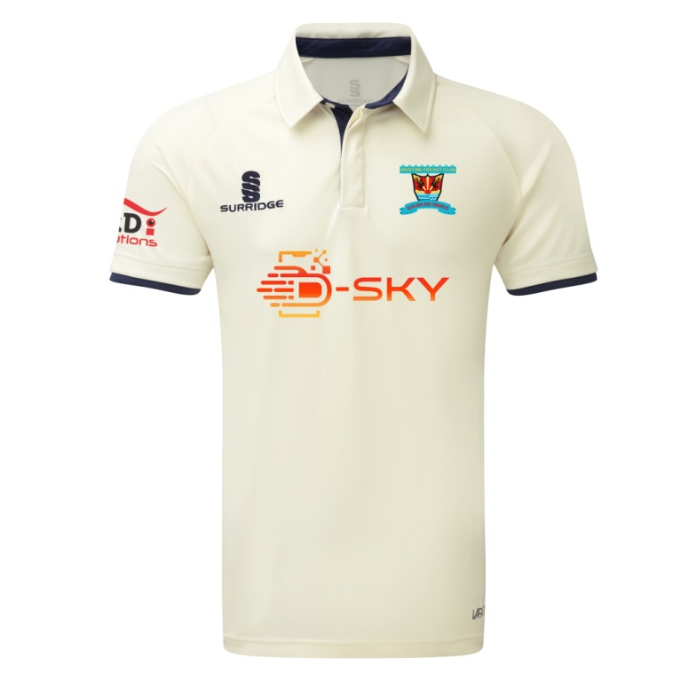 Ergo Cricket Shirt - Short Sleeve : Navy Trim